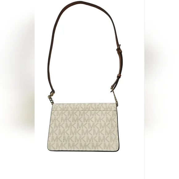 Michael Kors Beige and Brown Crossbody Bag - Picture 2 of 5